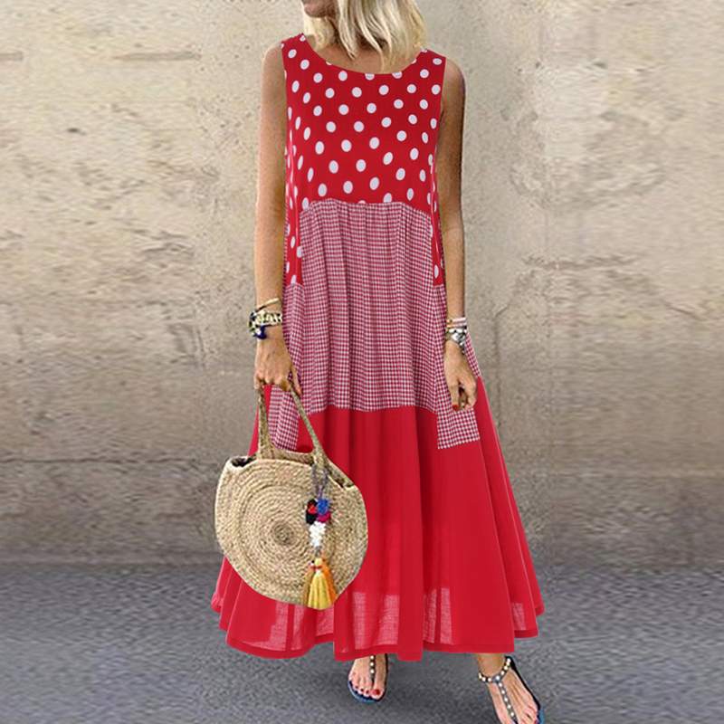 Women's Bohemian Ruffle Sundress 2022 ZANZEA Summer Sleeveless Floral Printed Maxi Long Dress Casual Loose Party Tanks Vestido