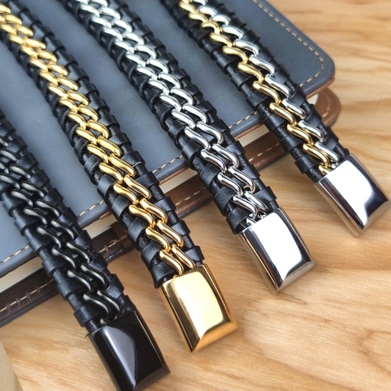 Viking Golden Bts Couple Braclet on Hand Bracelets For Women Stainless Steel Boho Men's Chain Hard Bracelets Jewelry Wholesale