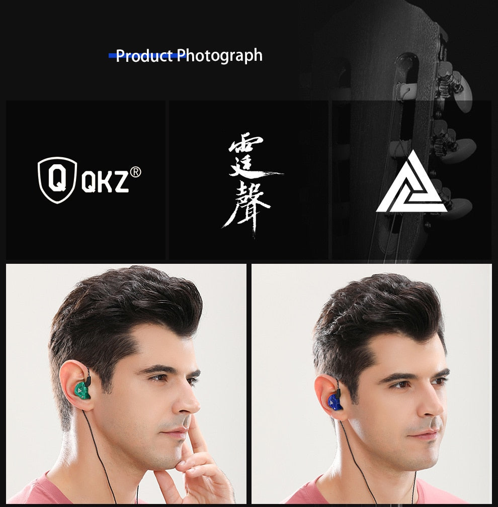 Original QKZ AK6 Copper Driver HiFi Wired Earphone Sport Running  Headphones Bass Stereo Headset Music Earbuds fone de ouvido
