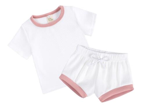 Baby Girls Clothing Sets Cute Newborn Baby Girls Fly Sleeve Tops +Shorts Outfits Princess Girls Summer Holiday Clothing