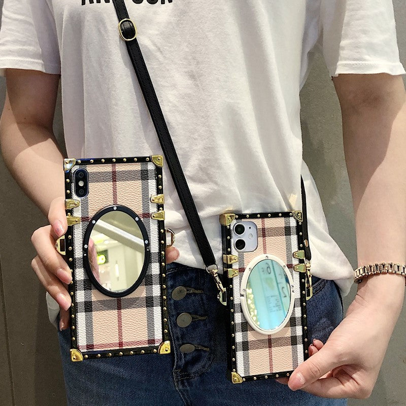 Apple Mirror XS Max Leather iPhone Phone Case