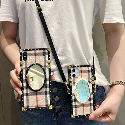 Apple Mirror XS Max Leather iPhone Phone Case