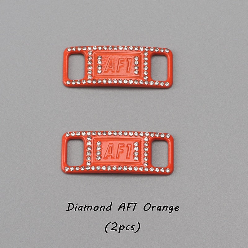 Diamond  AF1 Shoe Decorations Shoelaces Metal Buckle Charms Luxury Rhinestone Shoes Accessories Metal Laces Lock Sneaker 1Pair