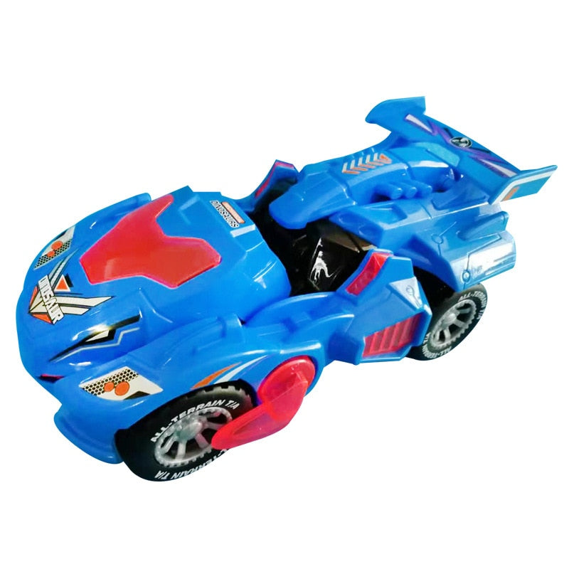 LED Deformed Dinosaur Car Led Car Universal Wheel deform Robot Vehicle Toy With Lights Sounds Christmas Gift for Kids