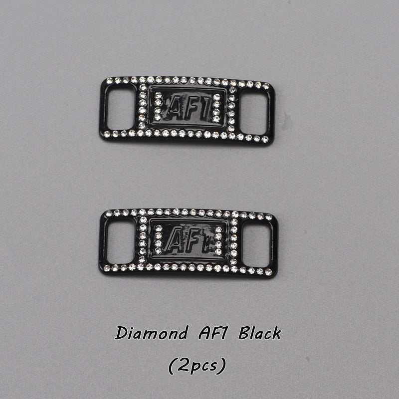 Diamond  AF1 Shoe Decorations Shoelaces Metal Buckle Charms Luxury Rhinestone Shoes Accessories Metal Laces Lock Sneaker 1Pair