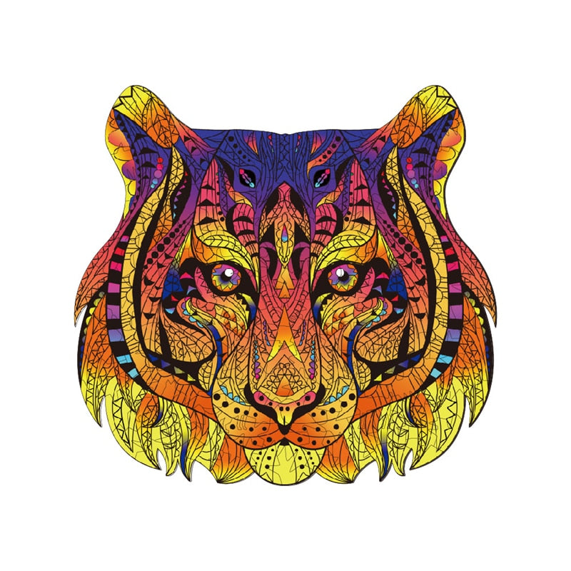 New Lion 3D Wooden Puzzle Children Wooden DIY Crafts Animal Modeling Decompression Toys Classic Toys Eagle Wooden Puzzles