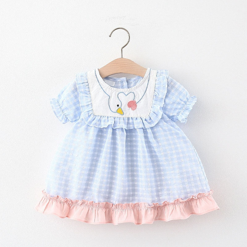 Melario Children's Clothing Baby Girl Clothes Summer Party Clothing for Girls Dress Cherry Dot Princess Dresses Bow Hat Outfits