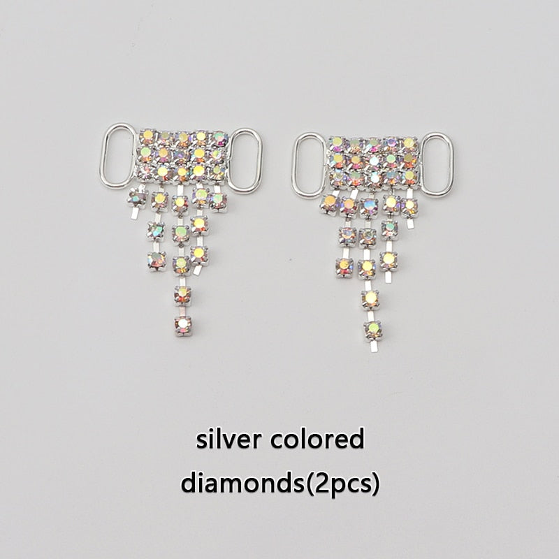 Diamond  AF1 Shoe Decorations Shoelaces Metal Buckle Charms Luxury Rhinestone Shoes Accessories Metal Laces Lock Sneaker 1Pair
