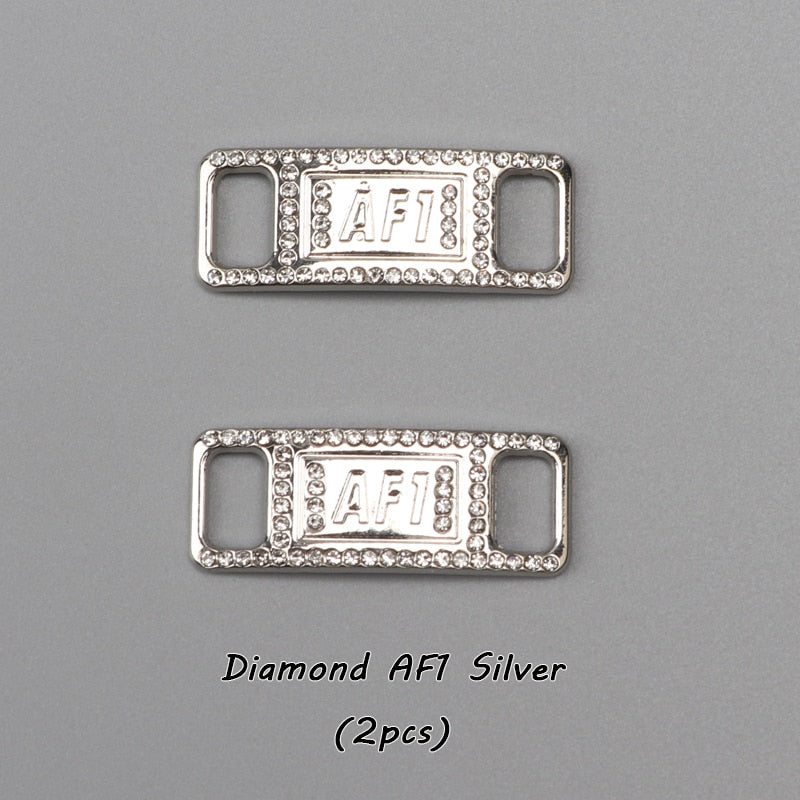 Diamond  AF1 Shoe Decorations Shoelaces Metal Buckle Charms Luxury Rhinestone Shoes Accessories Metal Laces Lock Sneaker 1Pair