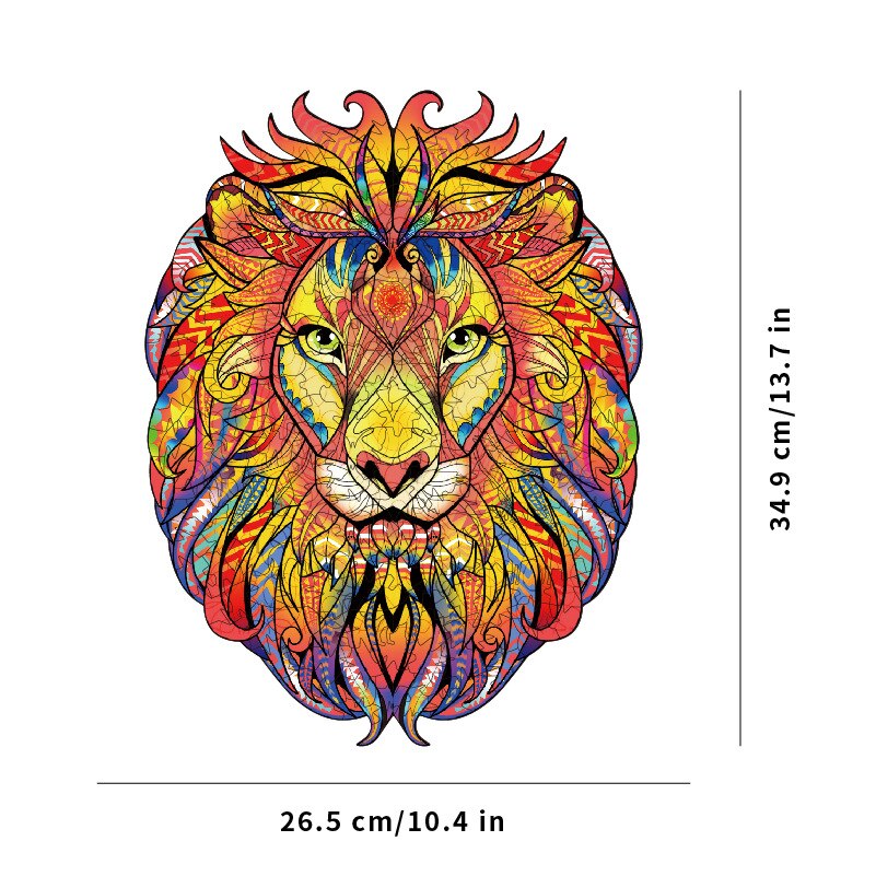 New Lion 3D Wooden Puzzle Children Wooden DIY Crafts Animal Modeling Decompression Toys Classic Toys Eagle Wooden Puzzles