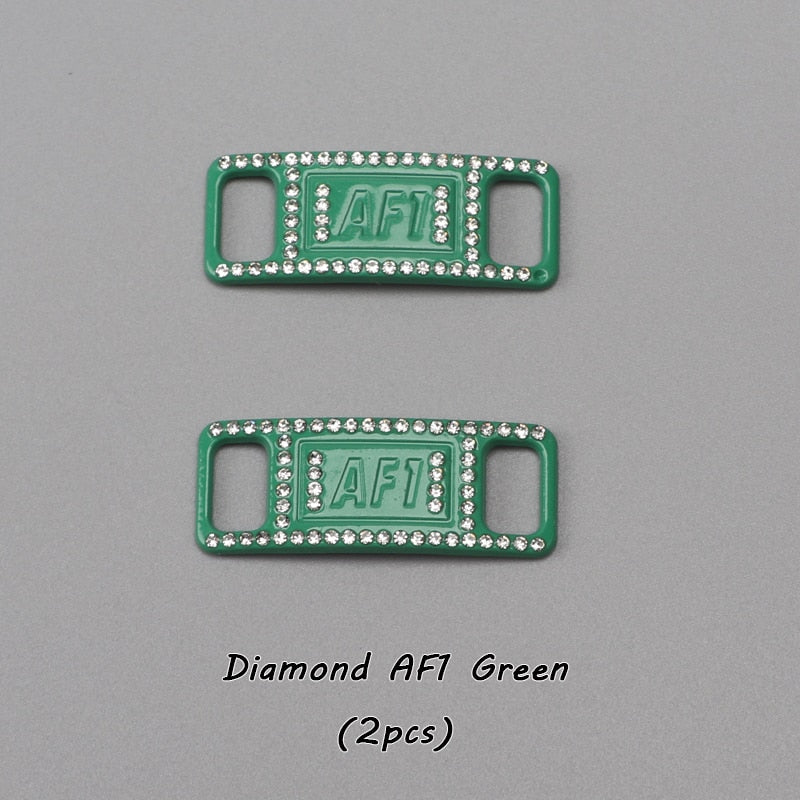 Diamond  AF1 Shoe Decorations Shoelaces Metal Buckle Charms Luxury Rhinestone Shoes Accessories Metal Laces Lock Sneaker 1Pair