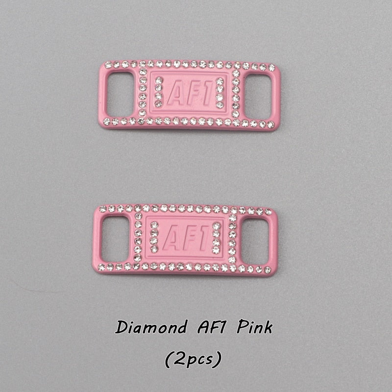 Diamond  AF1 Shoe Decorations Shoelaces Metal Buckle Charms Luxury Rhinestone Shoes Accessories Metal Laces Lock Sneaker 1Pair