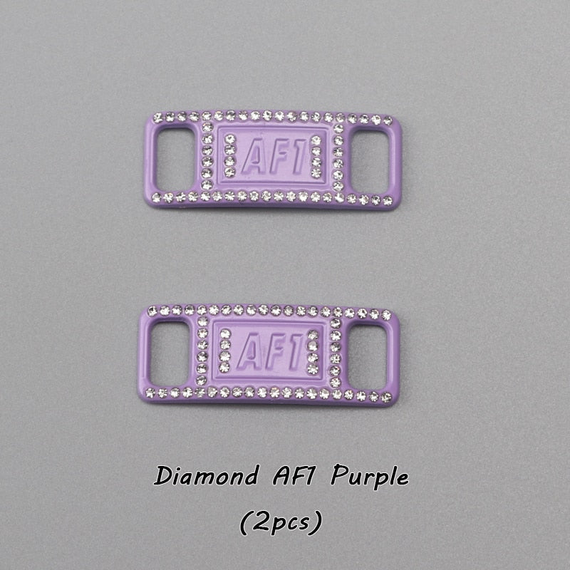Diamond  AF1 Shoe Decorations Shoelaces Metal Buckle Charms Luxury Rhinestone Shoes Accessories Metal Laces Lock Sneaker 1Pair