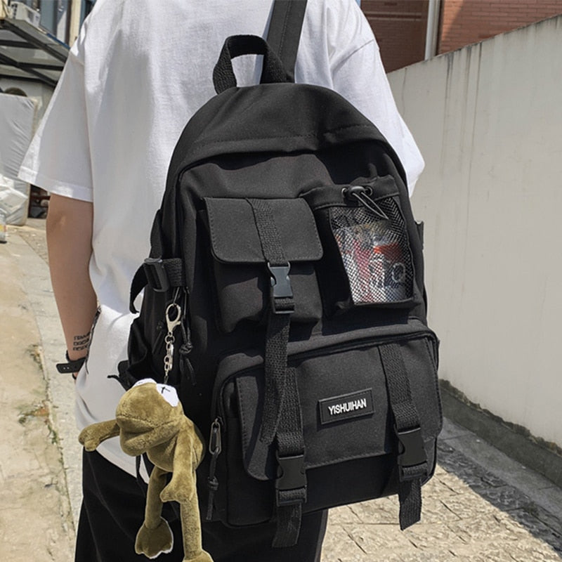 2023 Women School Backpack Black Nylon Bagpack  Female Anti Theft Rucksack Casual Lady Travel Backpacks Korean Back Pack Mochila