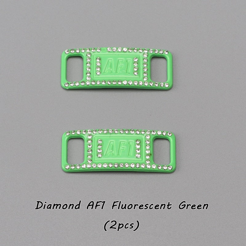 Diamond  AF1 Shoe Decorations Shoelaces Metal Buckle Charms Luxury Rhinestone Shoes Accessories Metal Laces Lock Sneaker 1Pair