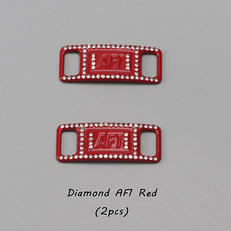 Diamond  AF1 Shoe Decorations Shoelaces Metal Buckle Charms Luxury Rhinestone Shoes Accessories Metal Laces Lock Sneaker 1Pair