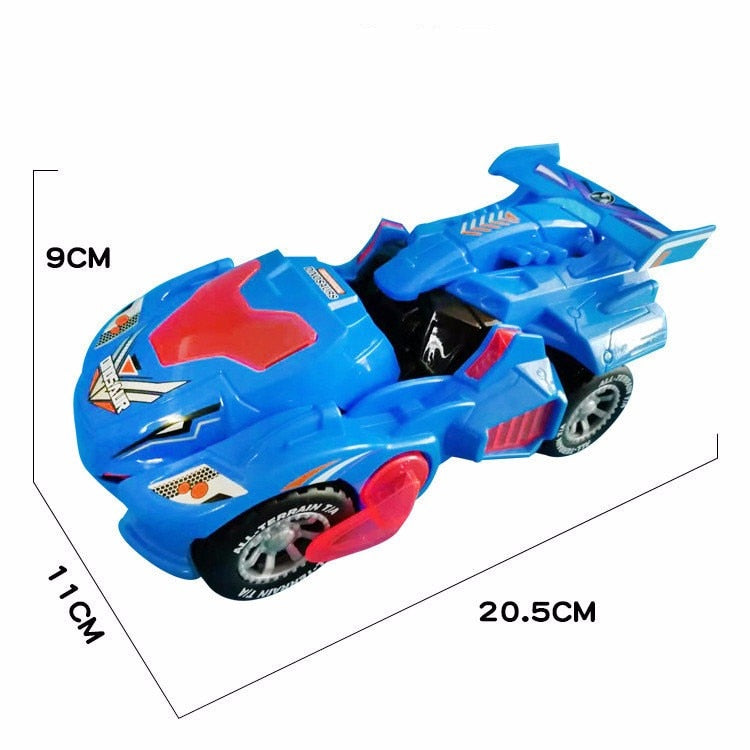 LED Deformed Dinosaur Car Led Car Universal Wheel deform Robot Vehicle Toy With Lights Sounds Christmas Gift for Kids
