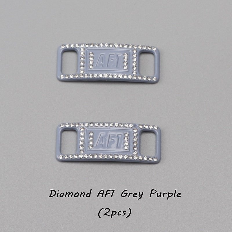 Diamond  AF1 Shoe Decorations Shoelaces Metal Buckle Charms Luxury Rhinestone Shoes Accessories Metal Laces Lock Sneaker 1Pair