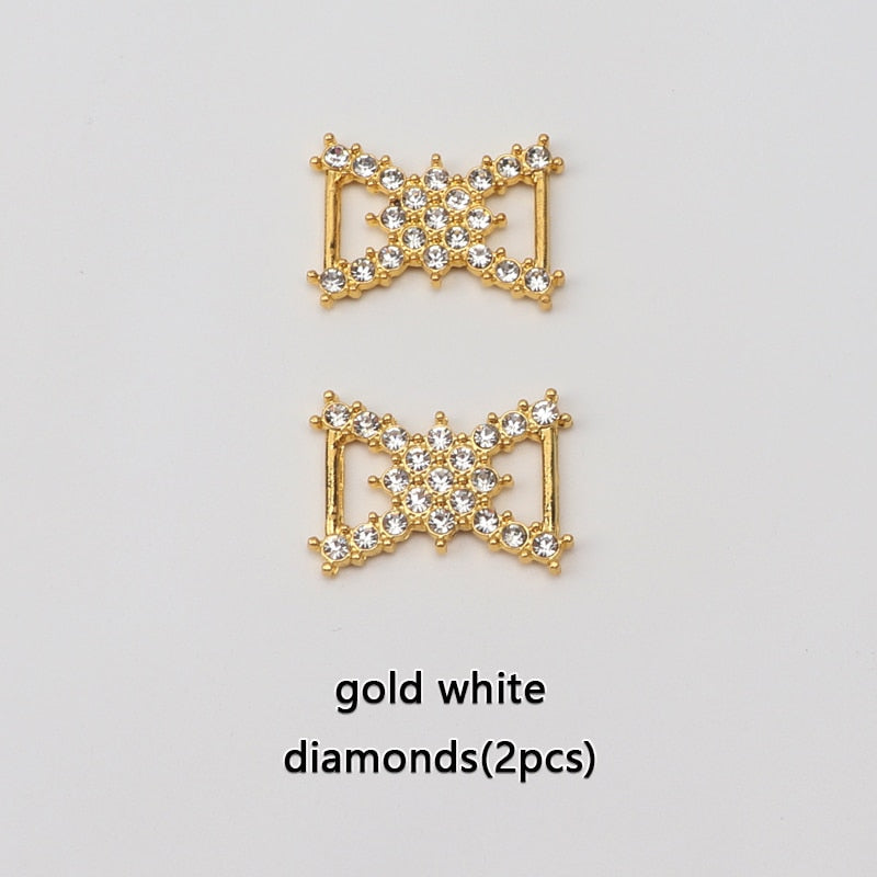 Diamond  AF1 Shoe Decorations Shoelaces Metal Buckle Charms Luxury Rhinestone Shoes Accessories Metal Laces Lock Sneaker 1Pair