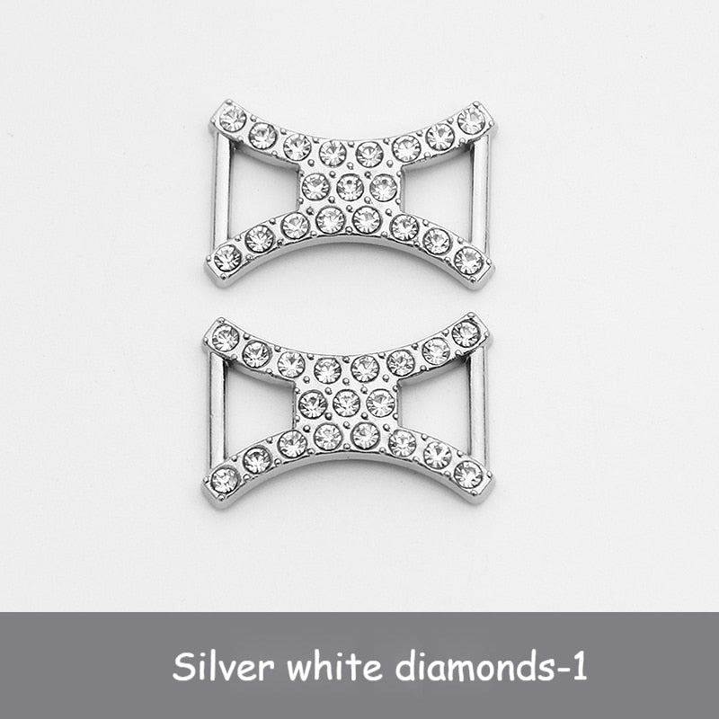 Diamond  AF1 Shoe Decorations Shoelaces Metal Buckle Charms Luxury Rhinestone Shoes Accessories Metal Laces Lock Sneaker 1Pair