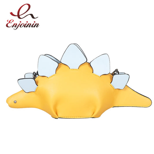 Bolsa de ombro feminina em couro PU, estilo dinossauro, bolsas e bolsas, pequena bolsa tiracolo casual para animais