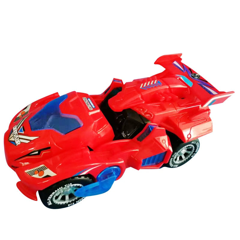 LED Deformed Dinosaur Car Led Car Universal Wheel deform Robot Vehicle Toy With Lights Sounds Christmas Gift for Kids