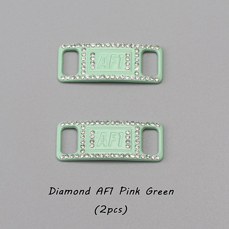 Diamond  AF1 Shoe Decorations Shoelaces Metal Buckle Charms Luxury Rhinestone Shoes Accessories Metal Laces Lock Sneaker 1Pair