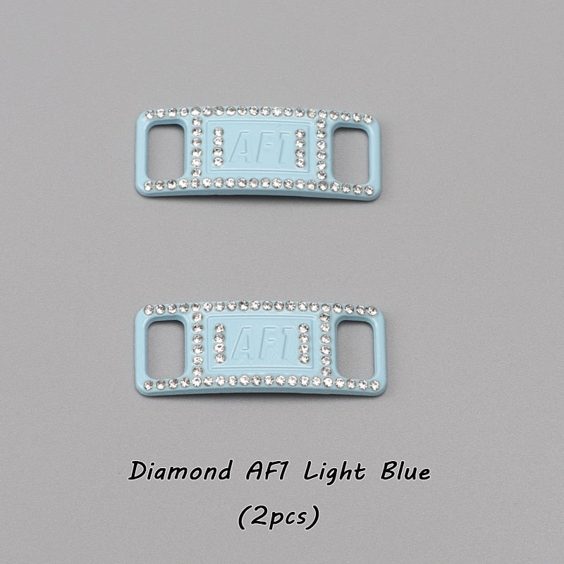 Diamond  AF1 Shoe Decorations Shoelaces Metal Buckle Charms Luxury Rhinestone Shoes Accessories Metal Laces Lock Sneaker 1Pair