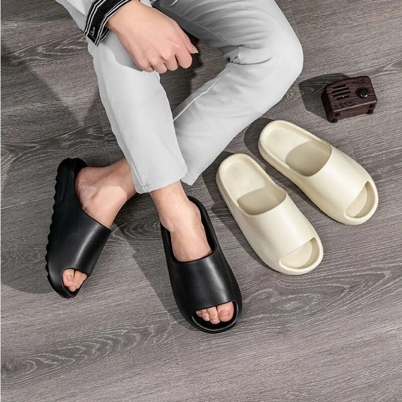 Summer Men Women Beach Slippers Luxury Brand Fashion Sandals Outdoor Indoor Non-Slip New Designer Ladies Slides Platform Shoes