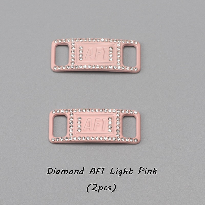 Diamond  AF1 Shoe Decorations Shoelaces Metal Buckle Charms Luxury Rhinestone Shoes Accessories Metal Laces Lock Sneaker 1Pair