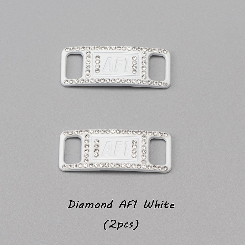 Diamond  AF1 Shoe Decorations Shoelaces Metal Buckle Charms Luxury Rhinestone Shoes Accessories Metal Laces Lock Sneaker 1Pair