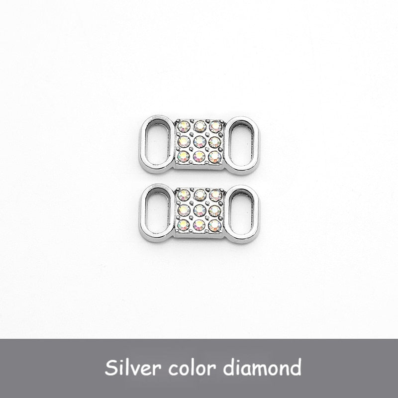 Diamond  AF1 Shoe Decorations Shoelaces Metal Buckle Charms Luxury Rhinestone Shoes Accessories Metal Laces Lock Sneaker 1Pair