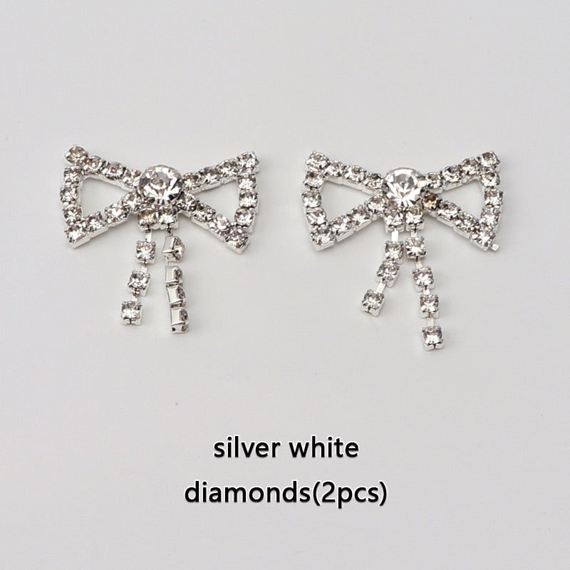 Diamond  AF1 Shoe Decorations Shoelaces Metal Buckle Charms Luxury Rhinestone Shoes Accessories Metal Laces Lock Sneaker 1Pair