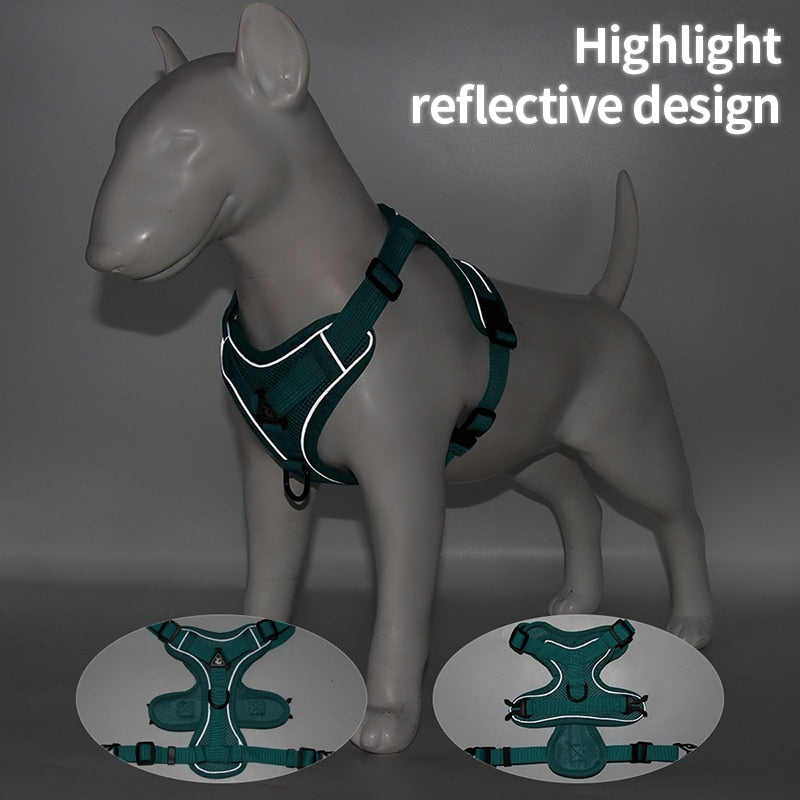 Luminous Pet Leash Adjustable Puppy Harness Dog Vest Collar Dogs Traction Rope With Safety Reflective Strip Dog Accessories