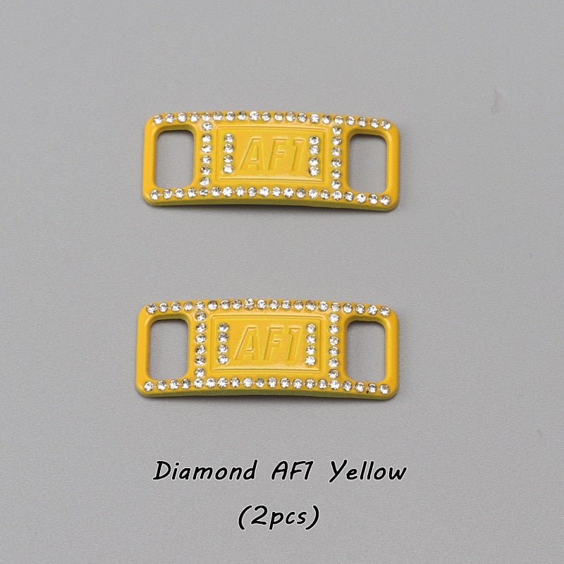 Diamond  AF1 Shoe Decorations Shoelaces Metal Buckle Charms Luxury Rhinestone Shoes Accessories Metal Laces Lock Sneaker 1Pair