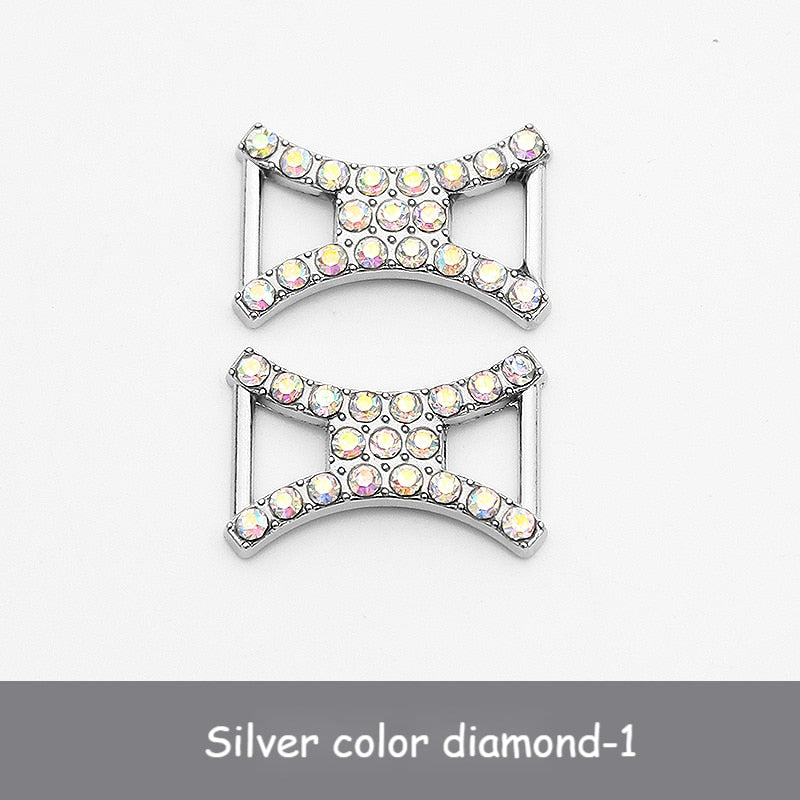 Diamond  AF1 Shoe Decorations Shoelaces Metal Buckle Charms Luxury Rhinestone Shoes Accessories Metal Laces Lock Sneaker 1Pair