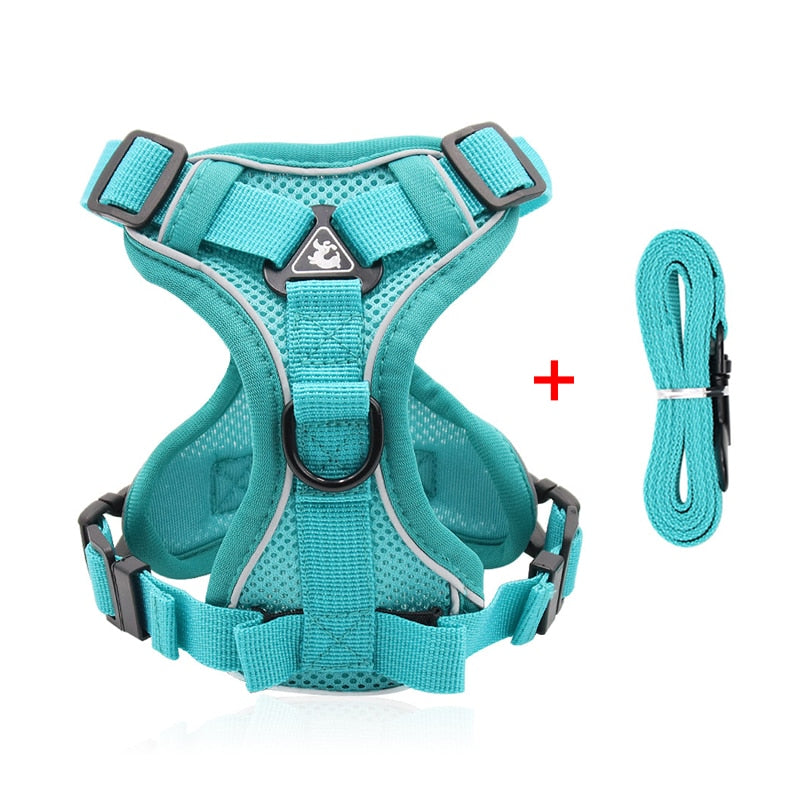 Luminous Pet Leash Adjustable Puppy Harness Dog Vest Collar Dogs Traction Rope With Safety Reflective Strip Dog Accessories
