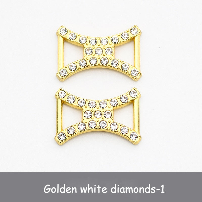 Diamond  AF1 Shoe Decorations Shoelaces Metal Buckle Charms Luxury Rhinestone Shoes Accessories Metal Laces Lock Sneaker 1Pair