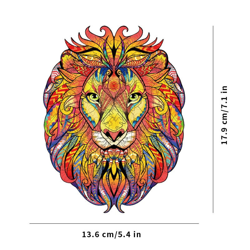New Lion 3D Wooden Puzzle Children Wooden DIY Crafts Animal Modeling Decompression Toys Classic Toys Eagle Wooden Puzzles