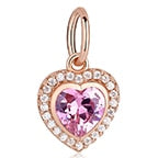 Fashion Rose Gold Tree Feather Heart Charms Beads Fit Original Bracelet Women 925 Sterling Silver Jewelry Accessories